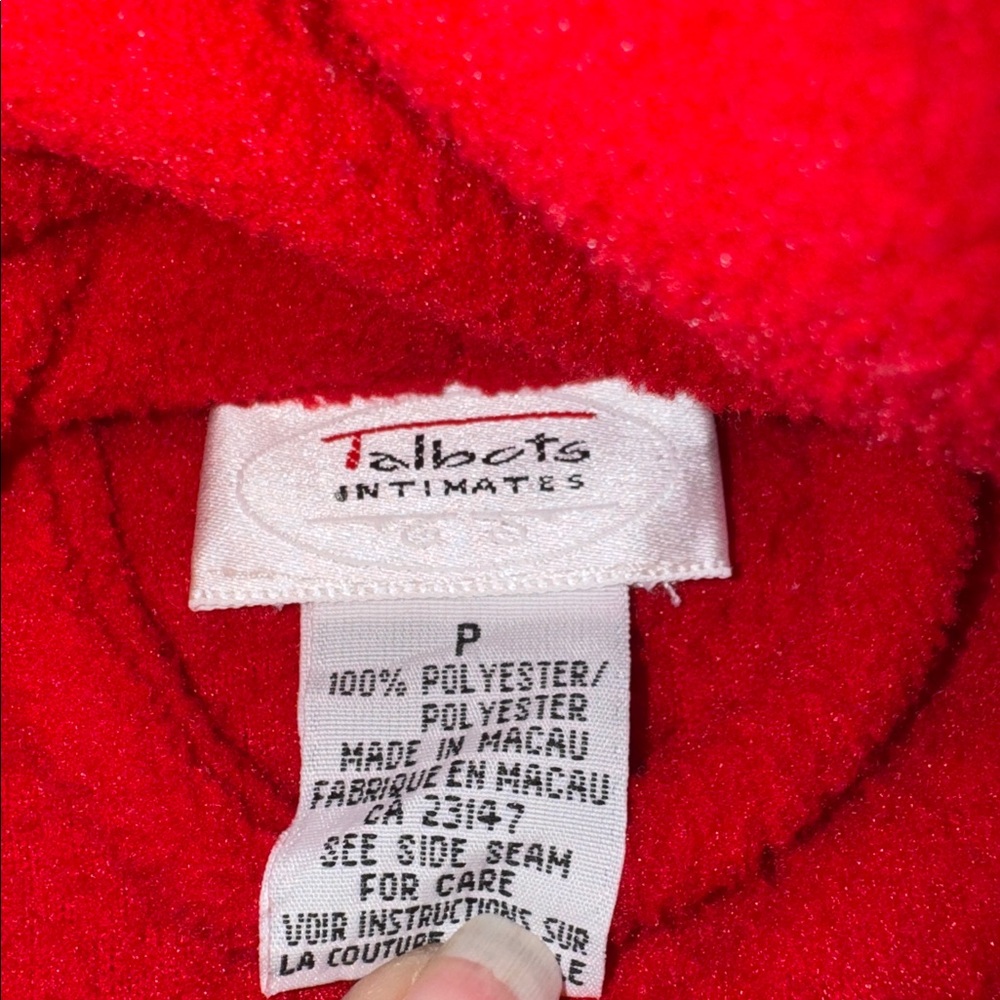 Talbots Intimates Size P Transformed: Unique Red & Lace Royal Robe - Picture 5 of 7